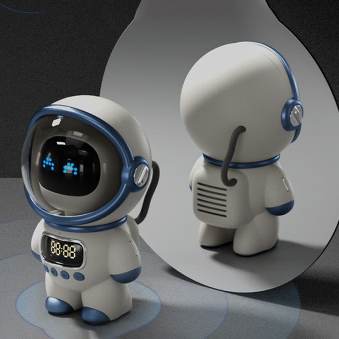 ลำโพงไร้สายขนาดเล็กอัจฉริยะ Minimality Smart Astronaut Speaker AI Robot พร้อมฟังก์ชันนาฬิกาปลุก ไฟกลางคืน - Image 11
